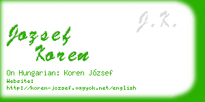 jozsef koren business card